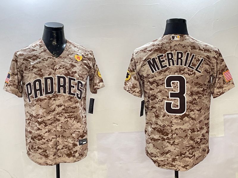 Men San Diego Padres #3 Merrill Camo Game 2025 Nike MLB Jersey style 8